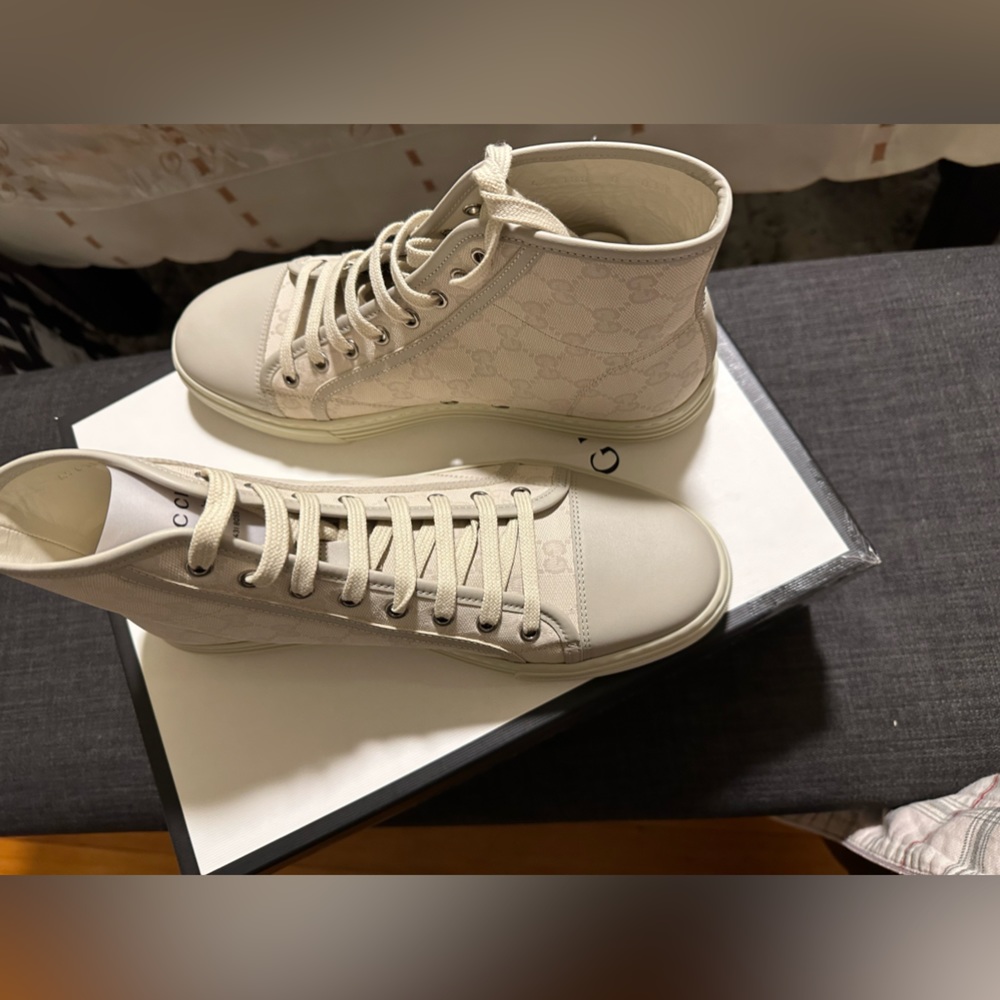 Gucci Canvas & Leather High-Top Sneaker